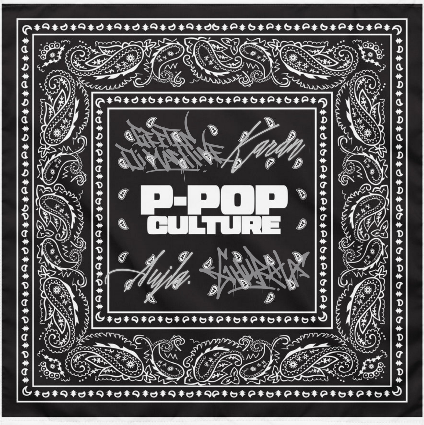P-POP CULTURE ENGRAVED BANDANA